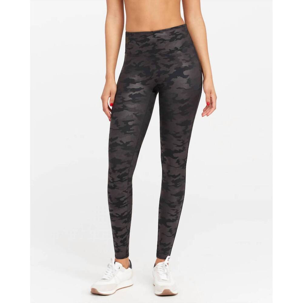NEW SPANX faux leather leggings in camo
